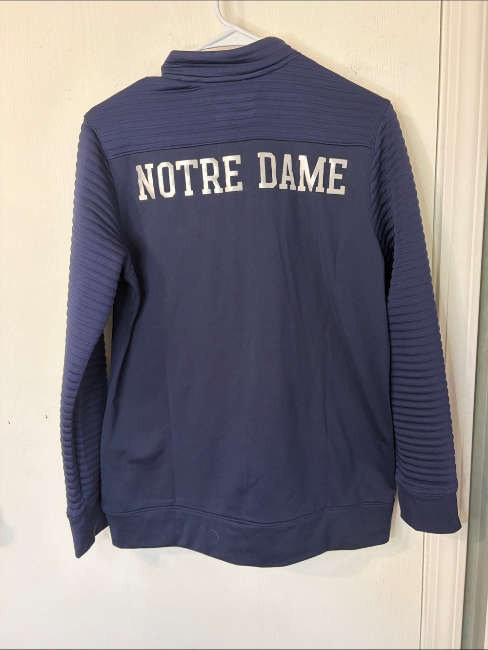 Under Armour Notre Dame Soft Zip-Up Navy Track Jacket Women's Small (Fits Med) - Picture 2 of 7